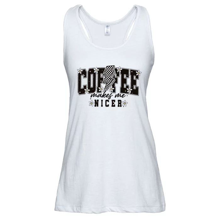 Coffee Makes Me Nicer Snarky Sarcastic Coffee Ladies Essential Flowy Tank