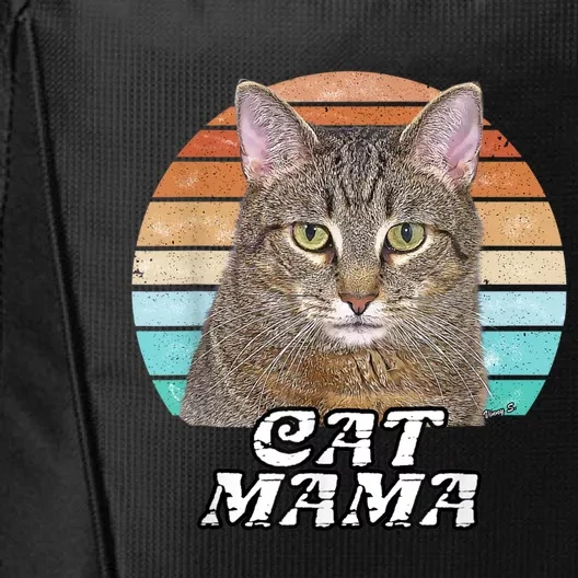 Cat Mama Mom Mothers Day Tabby Retro City Backpack