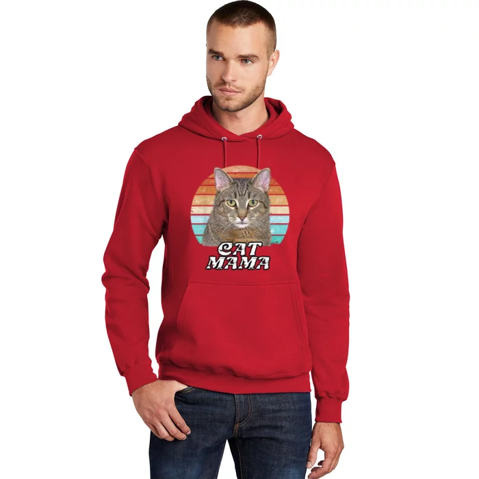 Cat Mama Mom Mothers Day Tabby Retro Hoodie