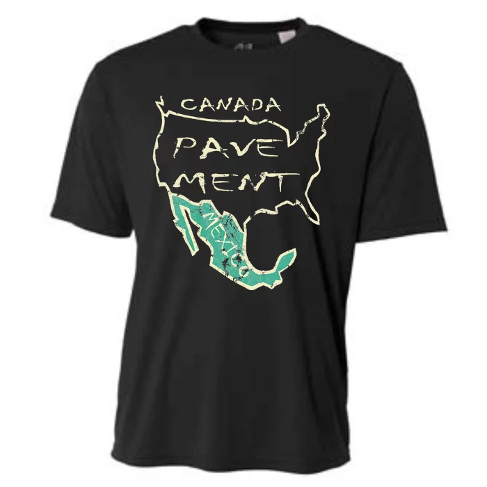 Canada Mexico Map Country Vintage Cooling Performance Crew T-Shirt