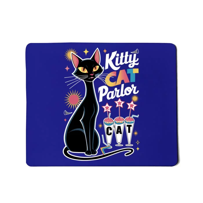 Cool Midcentury Modern Retro Kitty Cat Parlor Funny Gift Mousepad