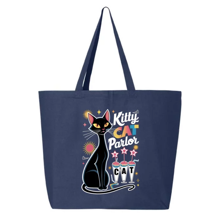 Cool Midcentury Modern Retro Kitty Cat Parlor Funny Gift 25L Jumbo Tote