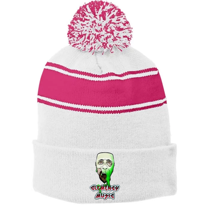 Clemency Music Melt Stripe Pom Pom Beanie