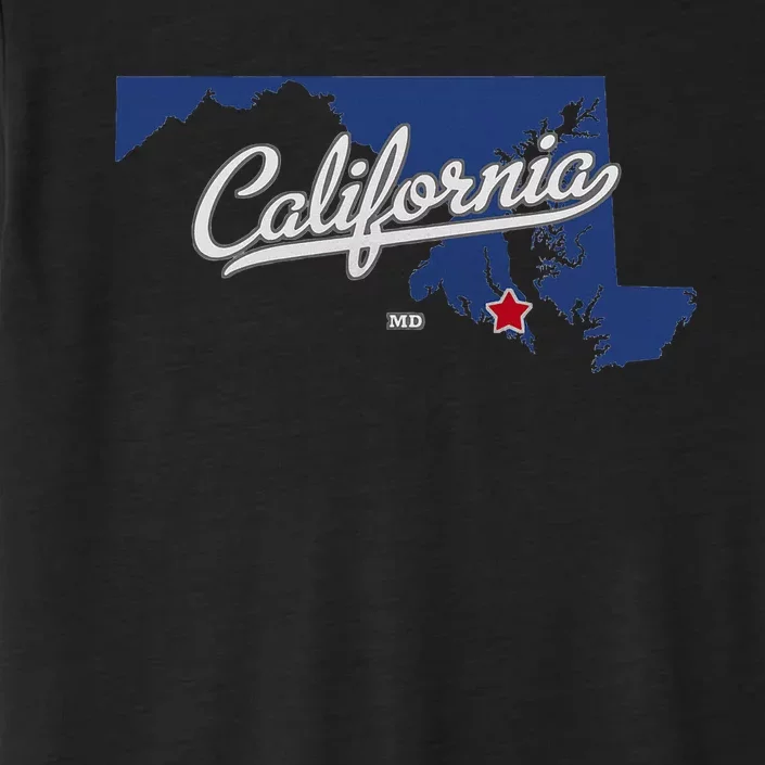 California Maryland Md Map ChromaSoft Performance T-Shirt