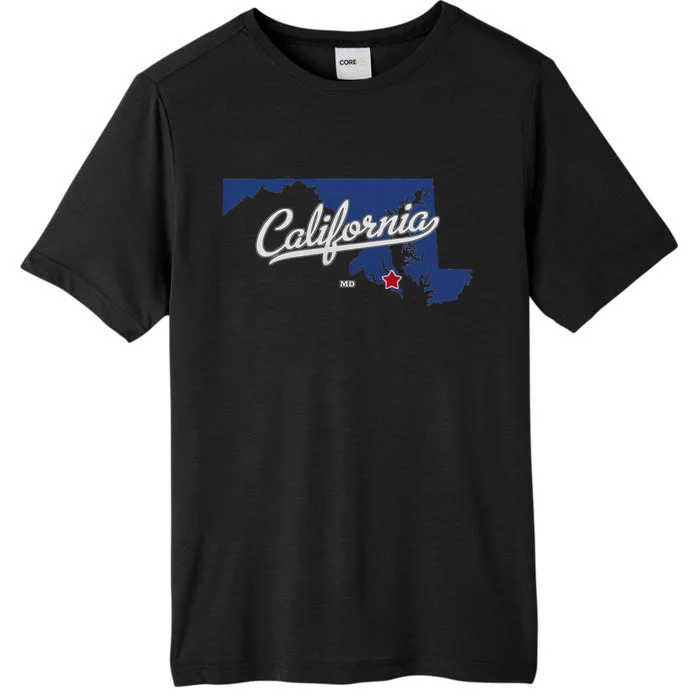 California Maryland Md Map ChromaSoft Performance T-Shirt