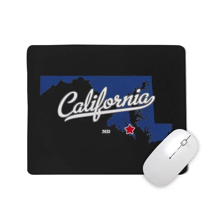 California Maryland Md Map Mousepad