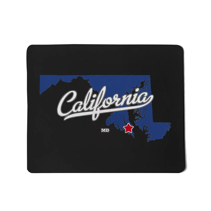 California Maryland Md Map Mousepad