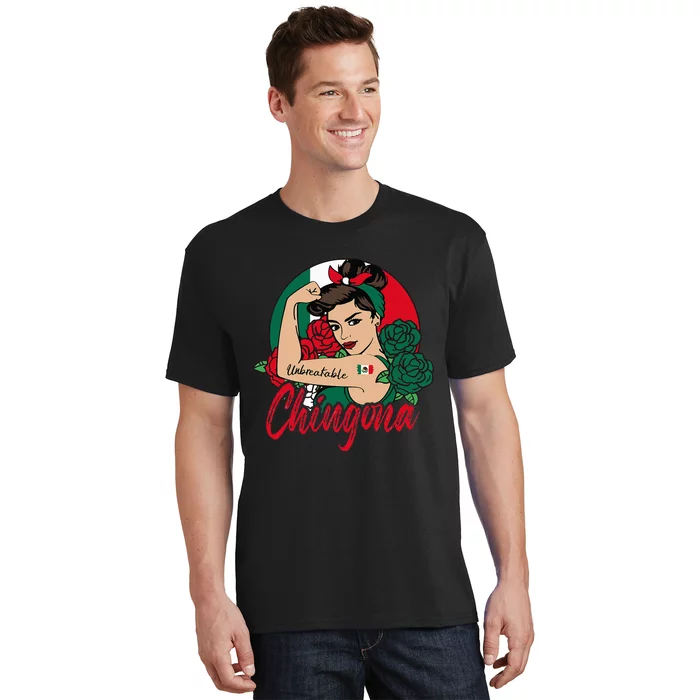 Chingona Mexico Mexican Mujer Mexicana Flag T-Shirt