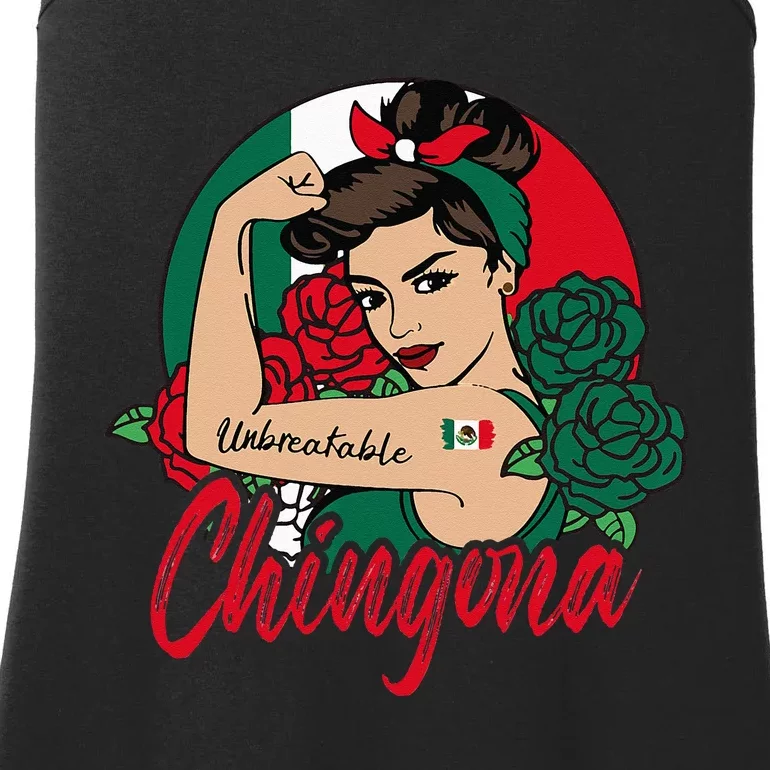 Chingona Mexico Mexican Mujer Mexicana Flag Ladies Essential Tank