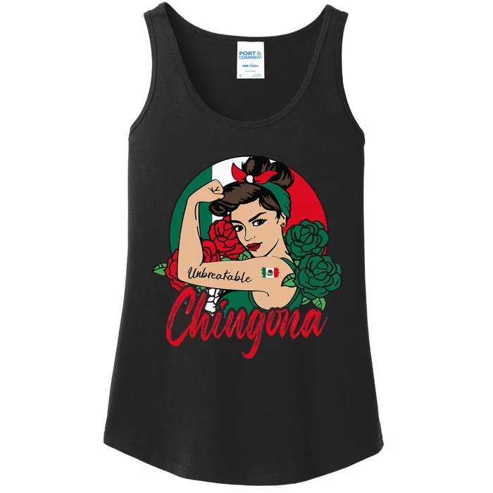 Chingona Mexico Mexican Mujer Mexicana Flag Ladies Essential Tank