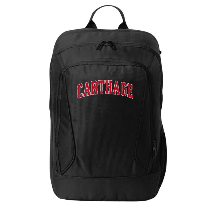 Carthage Missouri Mo Vintage Sports Design Red Design City Backpack