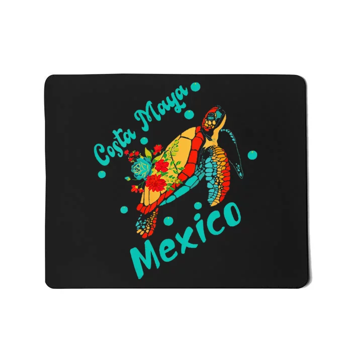 Costa Maya Mexico Turtle Sea Tropical Souvenir Travel Mousepad