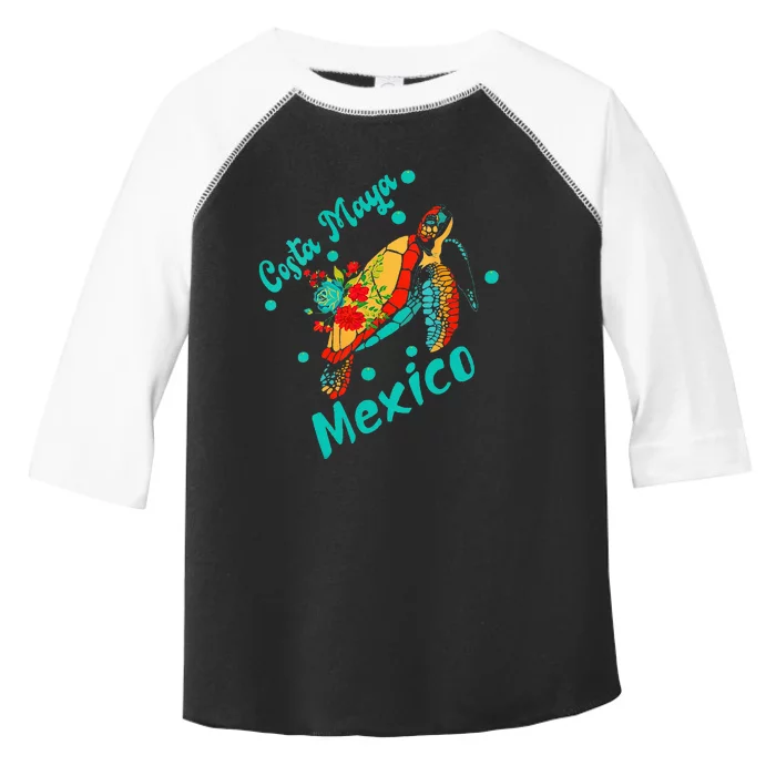 Costa Maya Mexico Turtle Sea Tropical Souvenir Travel Toddler Fine Jersey T-Shirt