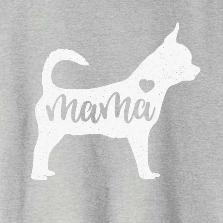 Chihuahua Mama Mom Dog Cute Mothers Day Gift Women's Crop Top Tee