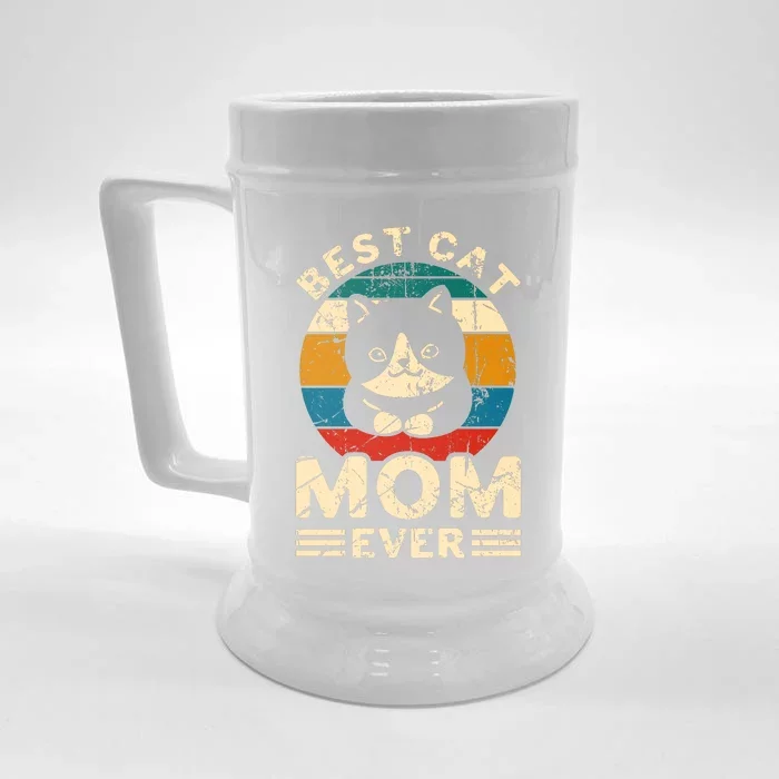 Cat Mom Mother's Day Front & Back Beer Stein