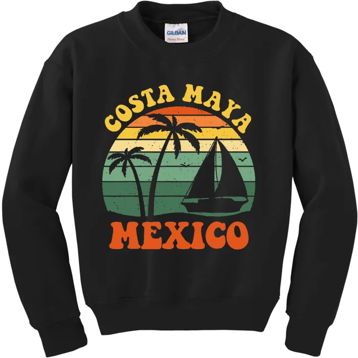 Costa Maya Mexico Sunset Matching Family Vacation Kids Sweatshirt