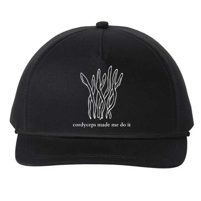 Cordyceps Made Me Do It Mushrooms Snapback Five-Panel Rope Hat