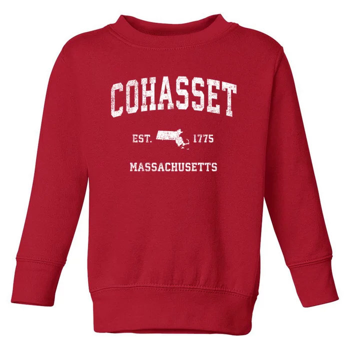 Cohasset Massachusetts Ma Vintage Established Sports Design Toddler Sweatshirt