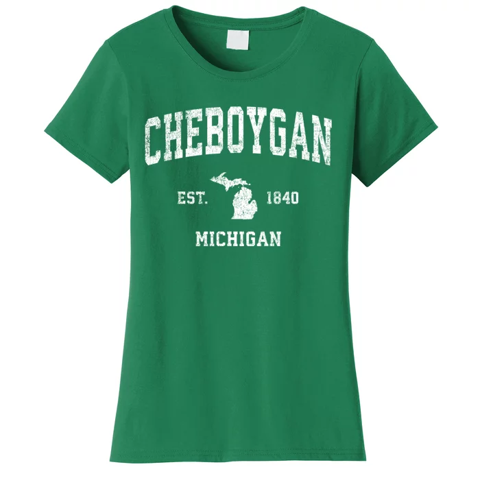 Cheboygan Michigan Mi Vintage Sports Women's T-Shirt