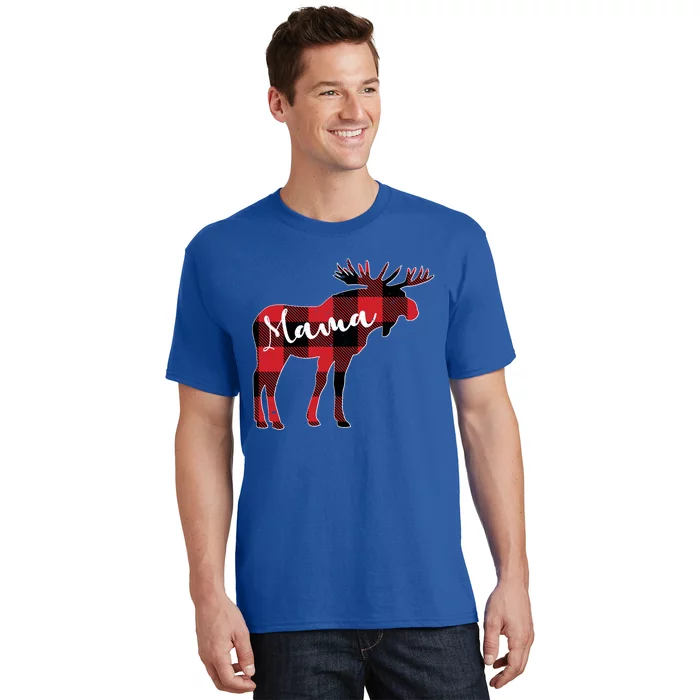 Cute Mama Moose Christmas Gift Family Matching Moose Lover Funny Gift T-Shirt