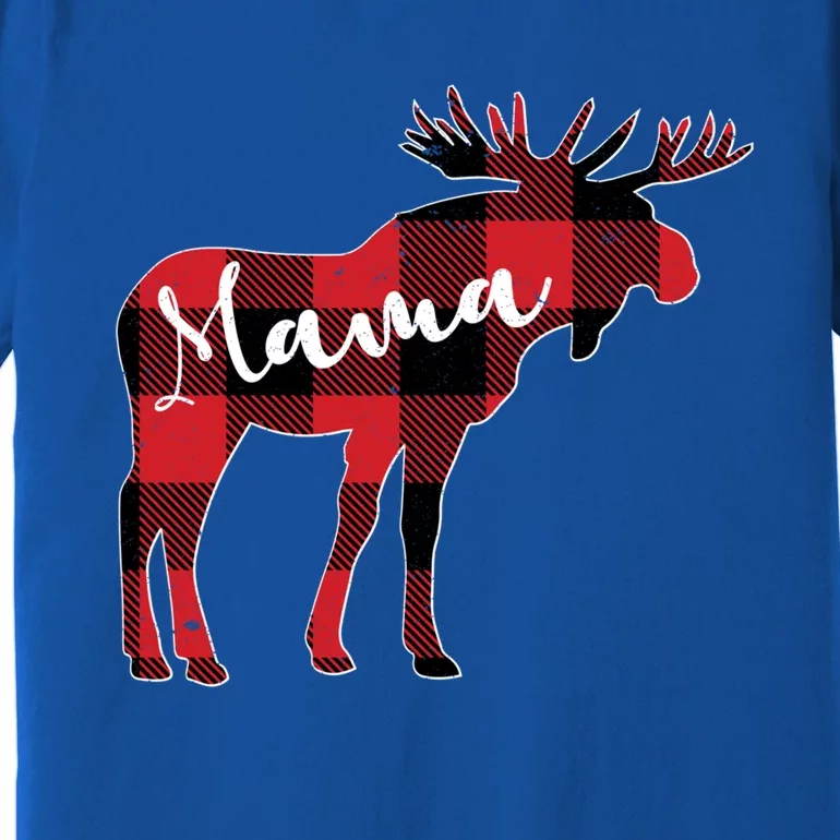 Cute Mama Moose Christmas Gift Family Matching Moose Lover Funny Gift Premium T-Shirt