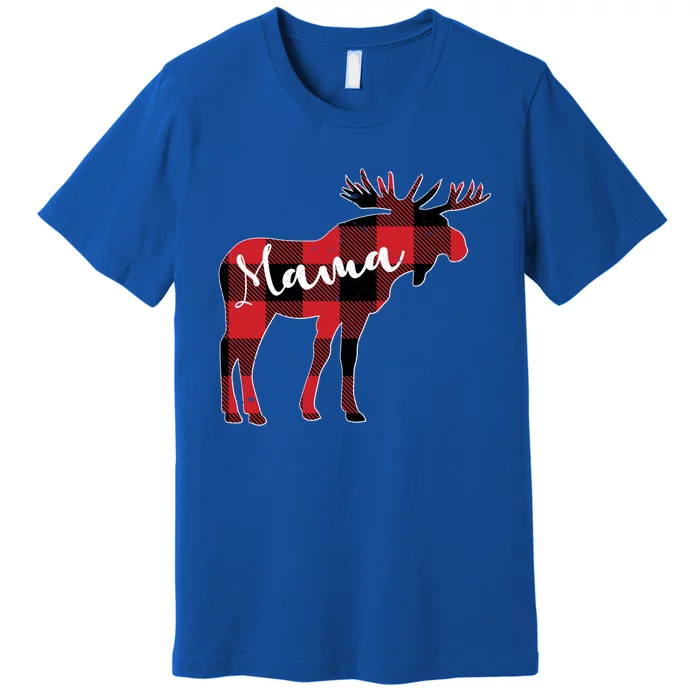 Cute Mama Moose Christmas Gift Family Matching Moose Lover Funny Gift Premium T-Shirt