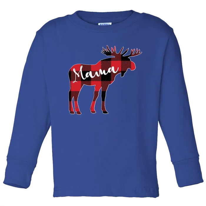 Cute Mama Moose Christmas Gift Family Matching Moose Lover Funny Gift Toddler Long Sleeve Shirt