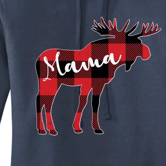 Cute Mama Moose Christmas Gift Family Matching Moose Lover Funny Gift Women's Pullover Hoodie