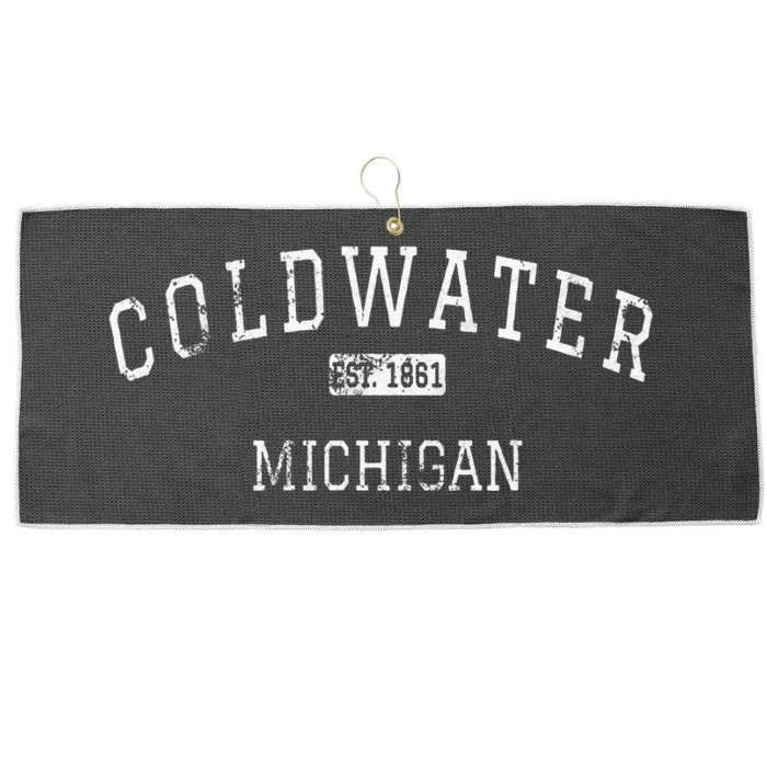 Coldwater Michigan MI Vintage Large Microfiber Waffle Golf Towel