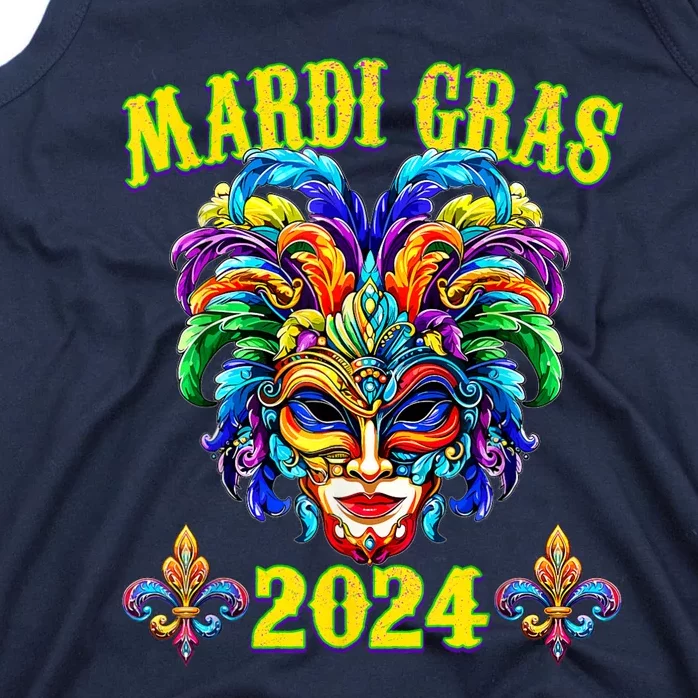 Carnival Mask Mardi Gras 2024 New Orleans Tank Top