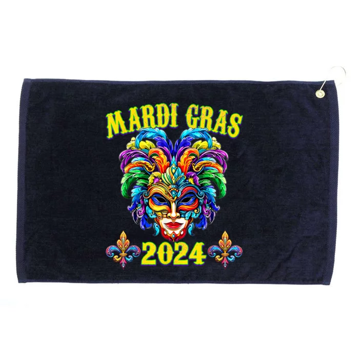 Carnival Mask Mardi Gras 2024 New Orleans Grommeted Golf Towel