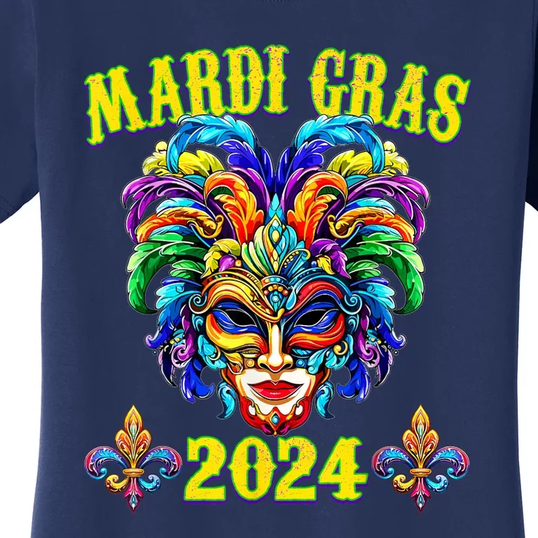 Carnival Mask Mardi Gras 2024 New Orleans Women's T-Shirt