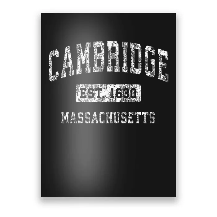 Cambridge Massachusetts Ma Vintage Established Sports Design Poster