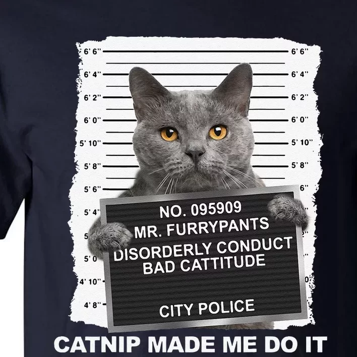 Catnip Made Me Do It Funny Cat Tee Tall T-Shirt