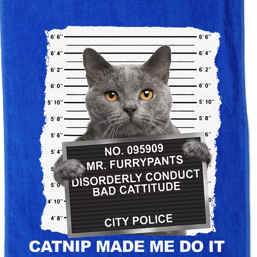 Catnip Made Me Do It Funny Cat Tee Platinum Collection Golf Towel