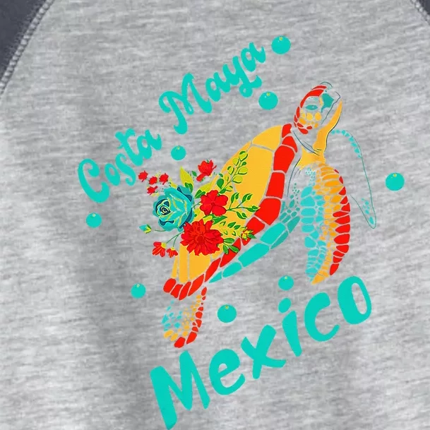 Costa Maya Mexico Turtle Sea Tropical Souvenir Travel Toddler Fine Jersey T-Shirt