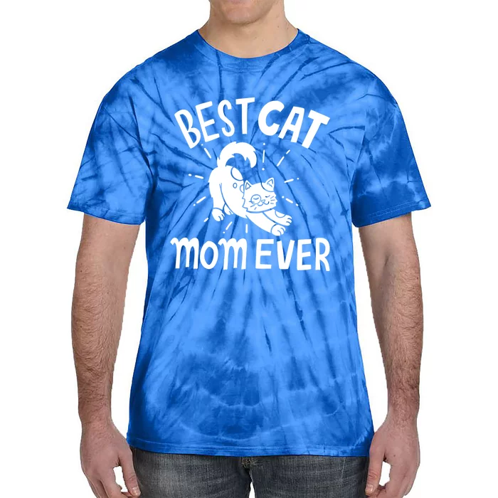 Cat Mom Mama Kitten Meaningful Gift Tie-Dye T-Shirt