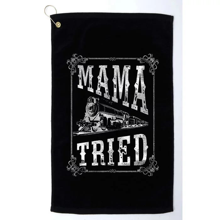 Country Music Mama Tried Redneck Outlaw Western Vintage Platinum Collection Golf Towel