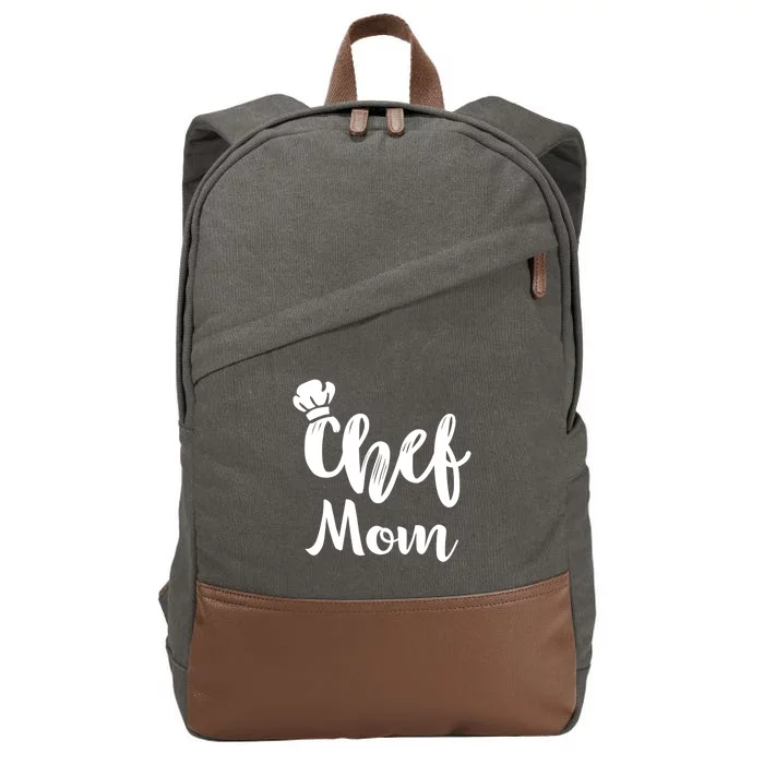 Chef Mom Mother Cooking S Cool Gift Cotton Canvas Backpack