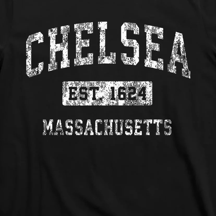 C.H.E.L.S.E.A Massachusetts Ma Vintage Established Sports Design T-Shirt