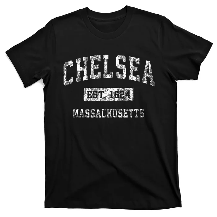 C.H.E.L.S.E.A Massachusetts Ma Vintage Established Sports Design T-Shirt