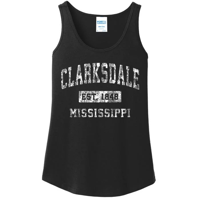 Clarksdale Mississippi Ms Vintage Established Sports Ladies Essential Tank