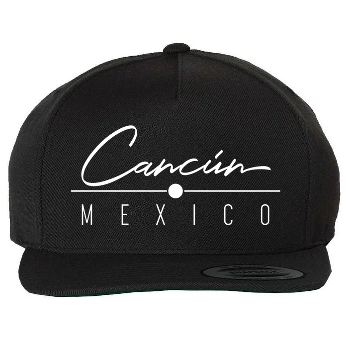 Cancun Mexico Meaningful Gift And Wool Snapback Cap