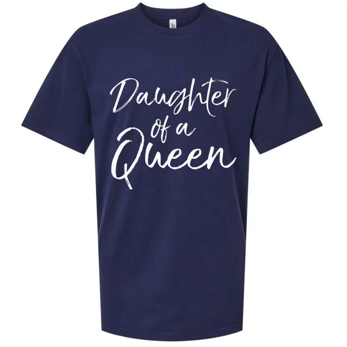 Cute Matching Mom & Daughter Gift Daughter of a Queen Sueded Cloud Jersey T-Shirt