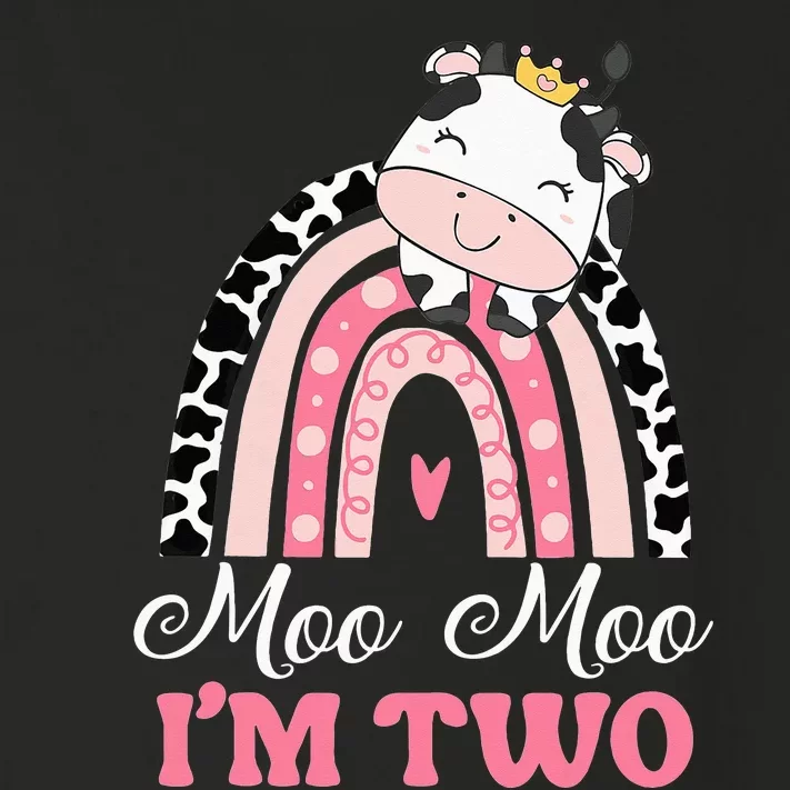 cute Moo Moo Im Two Birthday Outfit 2nd Bday Toddler Long Sleeve Shirt