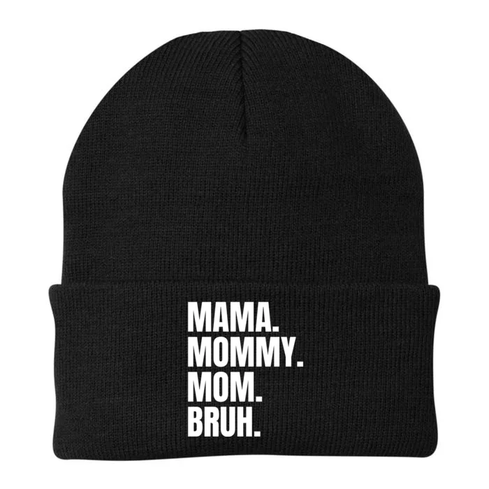 Classic Mama Mommy Mom Bruh Meme Knit Cap Winter Beanie