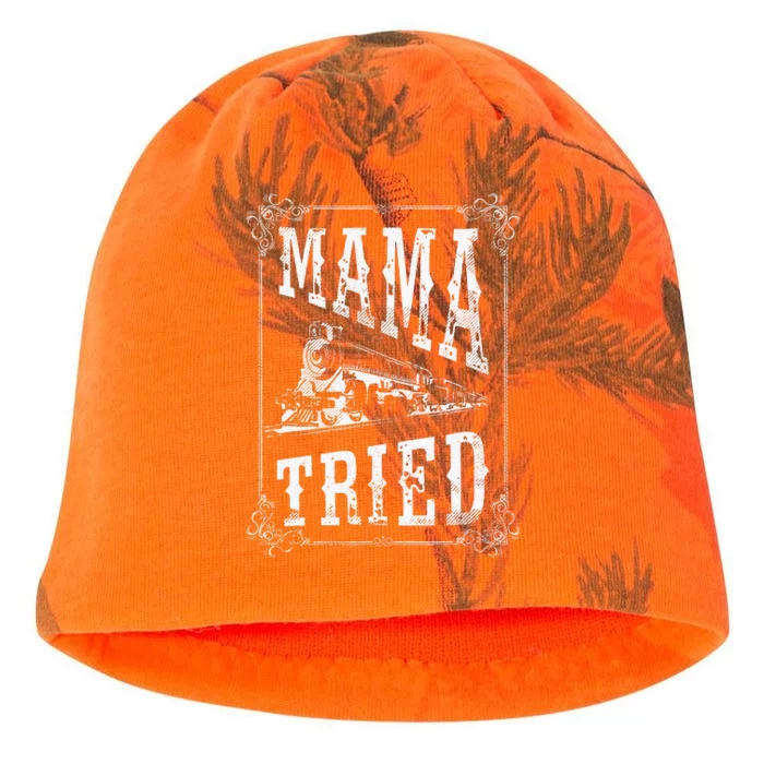 Country Music Mama Tried Redneck Outlaw Western Vintage Kati - Camo Knit Beanie