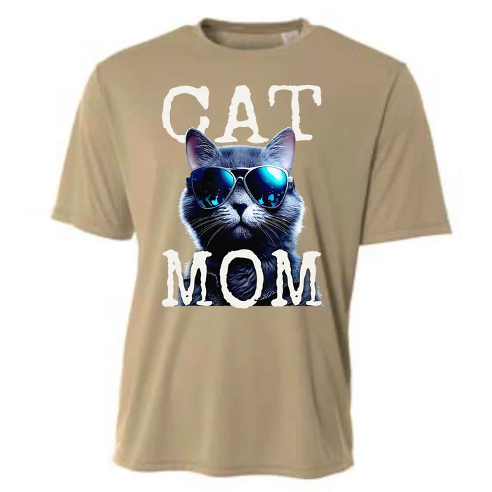 Cat Mom Mother House Cats Mommy Mum Mothers Day Cat Cooling Performance Crew T-Shirt