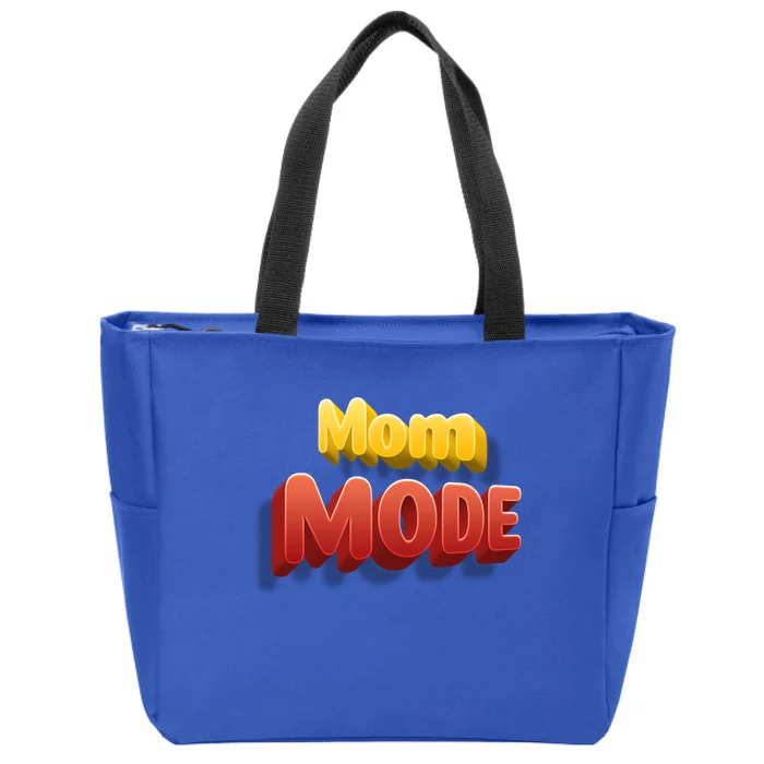 Cute Mom Mode On Cartoon Style Gift Zip Tote Bag