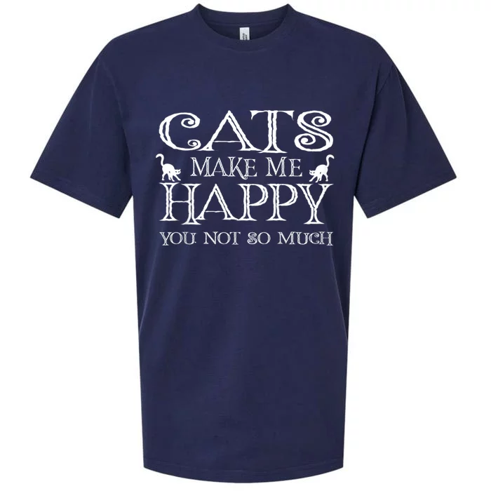 Cats Make Me Happy You Not So Much Sueded Cloud Jersey T-Shirt